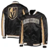 Vegas golden knights the ace satin varsity jacket black 3
