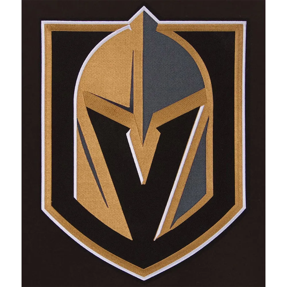 Vegas golden knights two tone black varsity jacket
