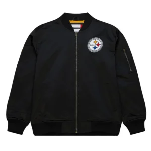 Vintage logo pittsburgh steelers bomber jacket