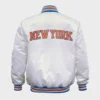 Vintage ny knicks full snap bomber jacket