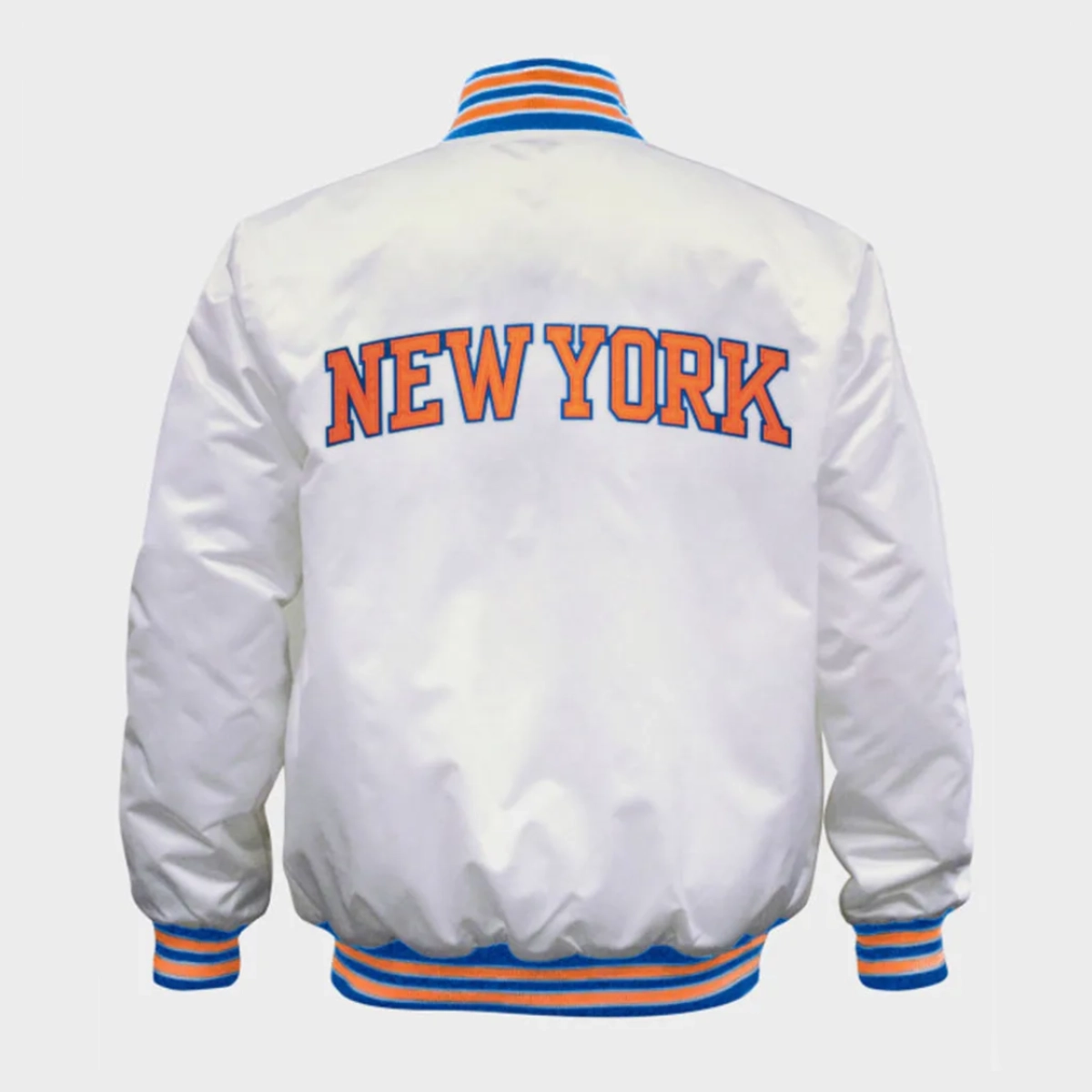 Vintage ny knicks full snap bomber jacket