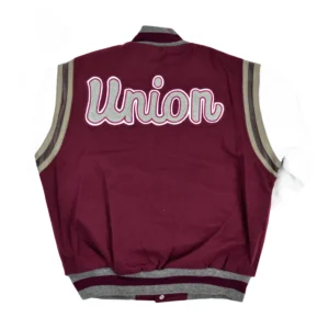 Virginia union university motto 30 maroon white wool leather varsity jacket 2