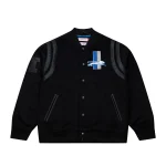 Detroit Lions Walk The Tunnel Black Wool Varsity Jacket