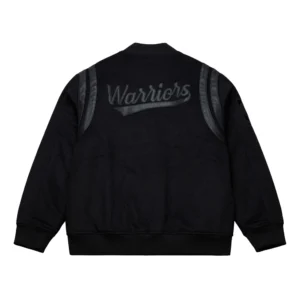 Walk the tunnel golden state warriors hardwood black wool jacket