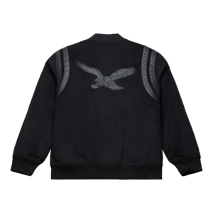 Walk the tunnel philadelphia eagles black wool jacket 1