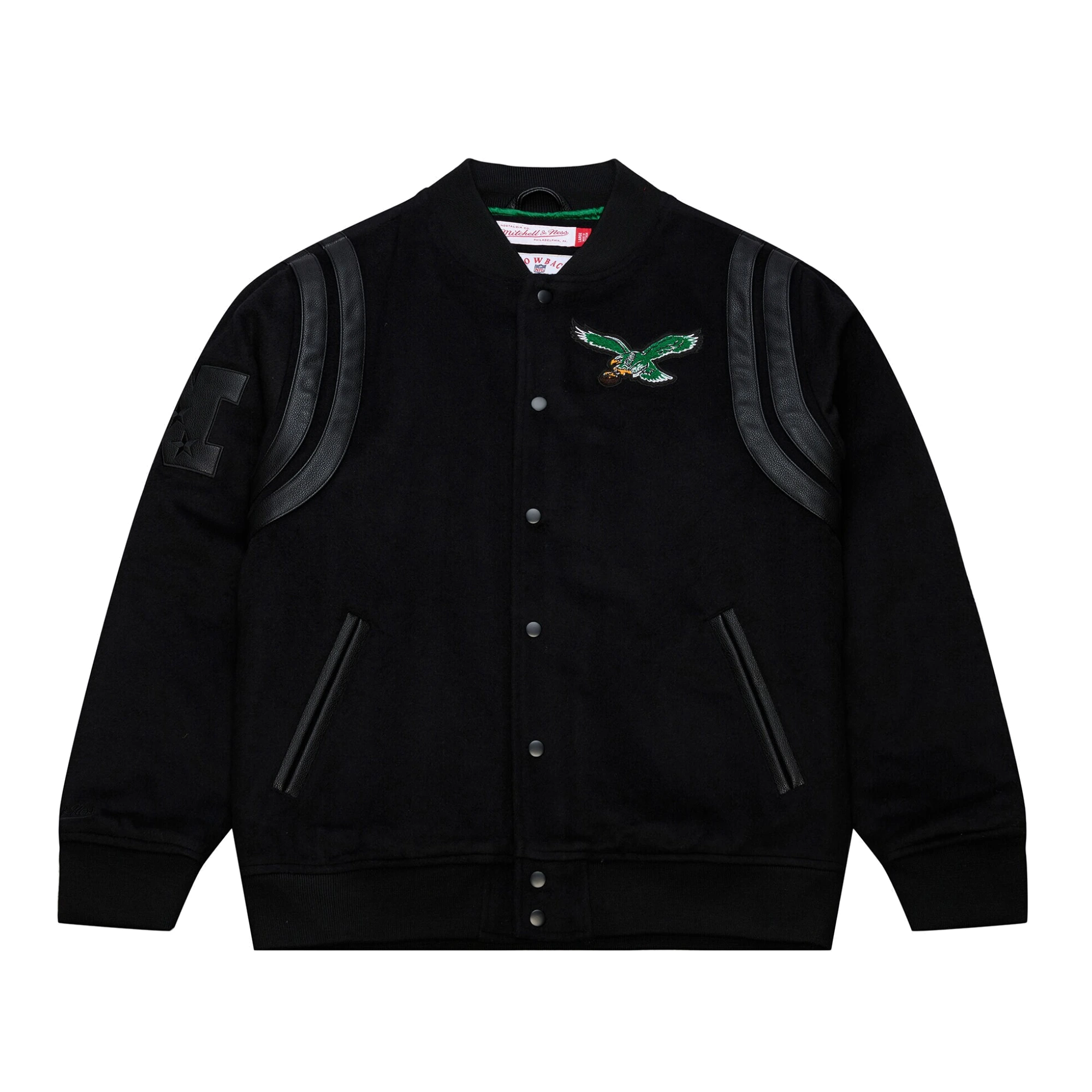 Walk the tunnel philadelphia eagles black wool jacket