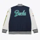 Washed milwaukee bucks navy jacket