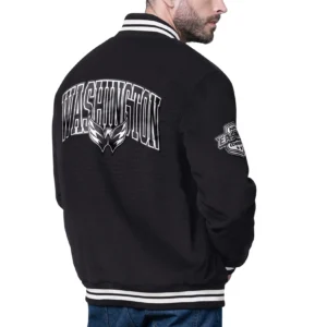 Washington capitals blackout corduroy varsity jacket