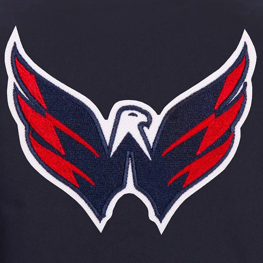 Washington capitals front hit polyester varsity jacket