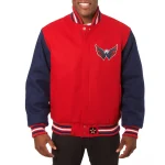 Washington Capitals Two Tone Red Wool Jacket