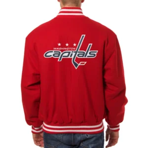 Washington capitals one color wool varsity jacket red 1 1