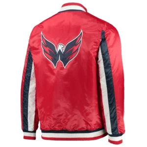 Washington capitals the ace satin varsity jacket red 1