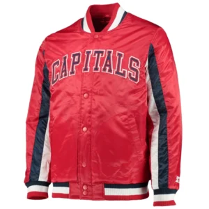Washington capitals the ace satin varsity jacket red 2