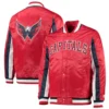 Washington capitals the ace satin varsity jacket red 3