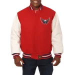 Washington Capitals Two Tone Wool/Leather Jacket