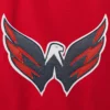 Washington capitals two tone wool leather varsity jacket red white 1