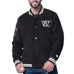 Washington commanders blackout corduroy jacket