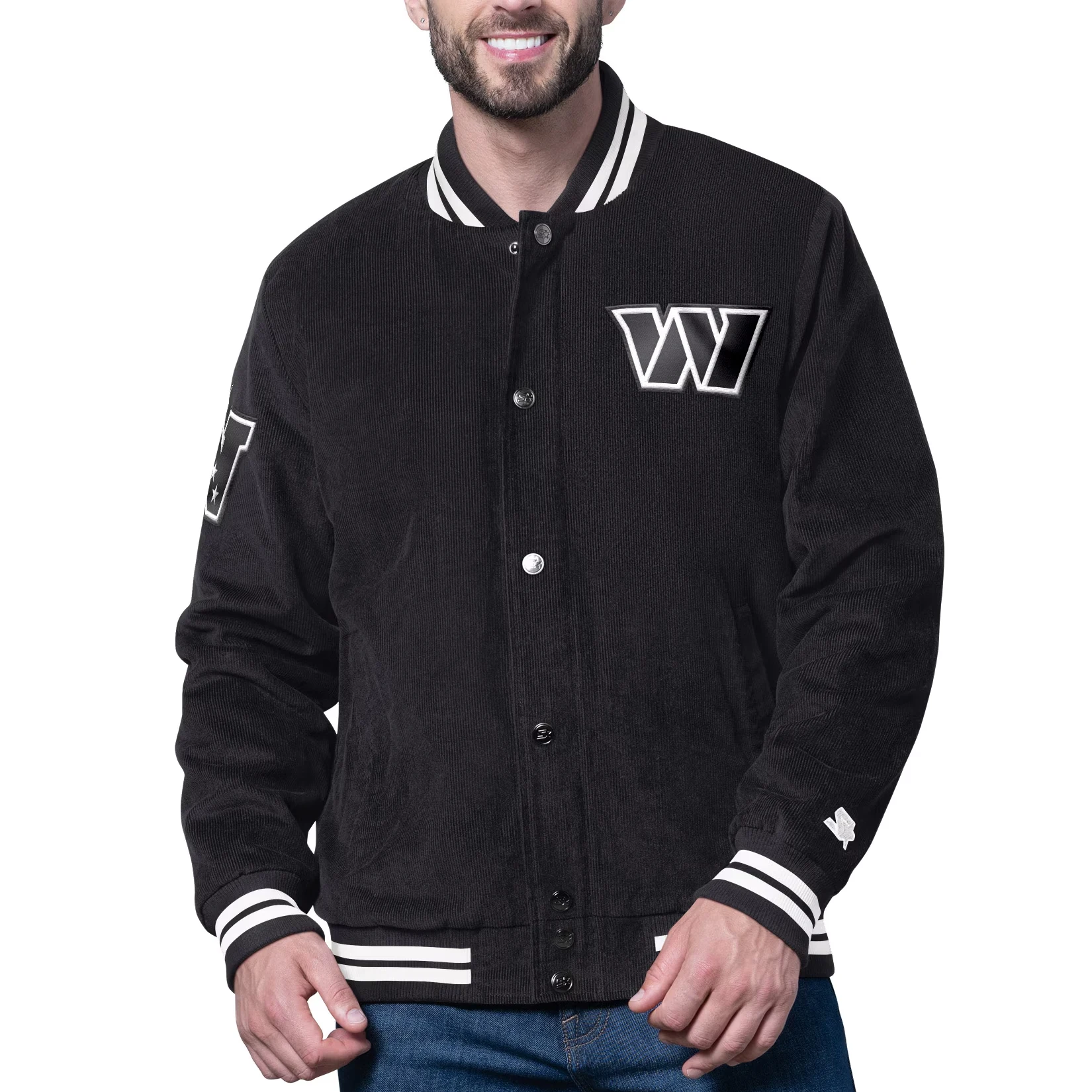 Washington commanders blackout corduroy jacket