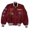 Washington commanders ma 1 bomber maroon jacket