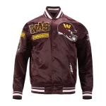 Washington Commanders Mashup Burgundy Satin Jacket
