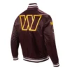 Washington commanders mashup satin varsity jacket