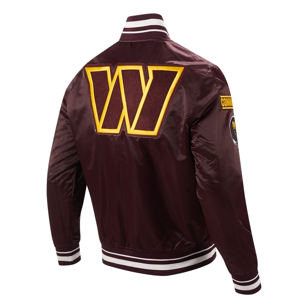 Washington commanders mashup satin varsity jacket