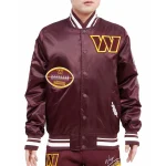 Washington Commanders Old English Satin Maroon Jacket