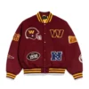 Washington commanders pennant burgundy wool jacket