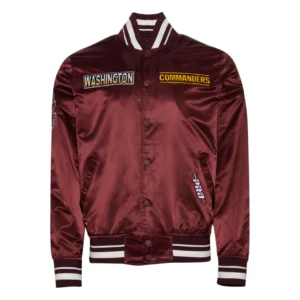 Washington commanders turn it up m full snap varsity jacket