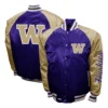Washington huskies franchise club the game satin varsity jacket 2