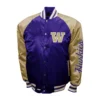 Washington huskies franchise club the game satin varsity jacket 3