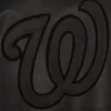 Washington nationals full leather bomber varsity jacket black 3