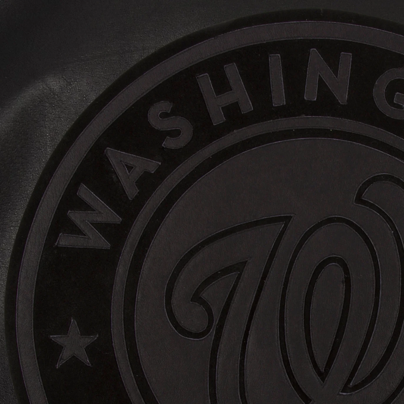 Washington nationals full leather bomber varsity jacket black 4