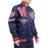 Washington nationals mashup logo satin varsity jacket navy 2