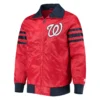 Washington nationals the captain ii satin varsity jacket red 1