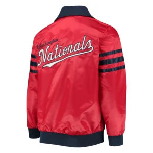 Washington nationals the captain ii satin varsity jacket red 2