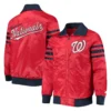 Washington nationals the captain ii satin varsity jacket red 4