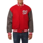 Washington Nationals Two Tone Red Wool Jacket