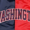 Washington wizards fast break satin varsity jacket navy red 3