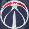 Washington wizards leader satin varsity jacket red navy