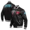Washington wizards pro standard 2023 24 city edition black satin varsity jacket 7