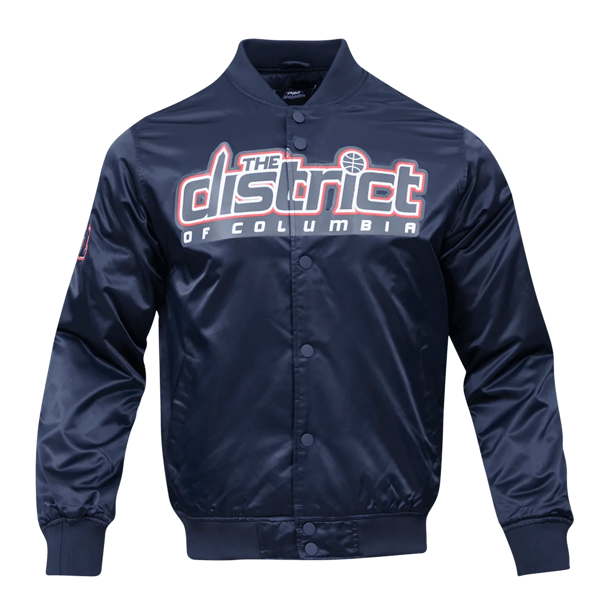 Washington wizards pro standard big logo navy satin varsity jacket 2