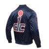 Washington wizards pro standard big logo navy satin varsity jacket 3
