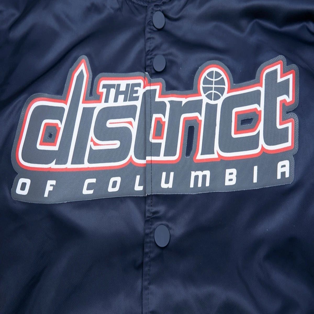 Washington wizards pro standard big logo navy satin varsity jacket 5
