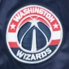Washington wizards pro standard big logo navy satin varsity jacket 7