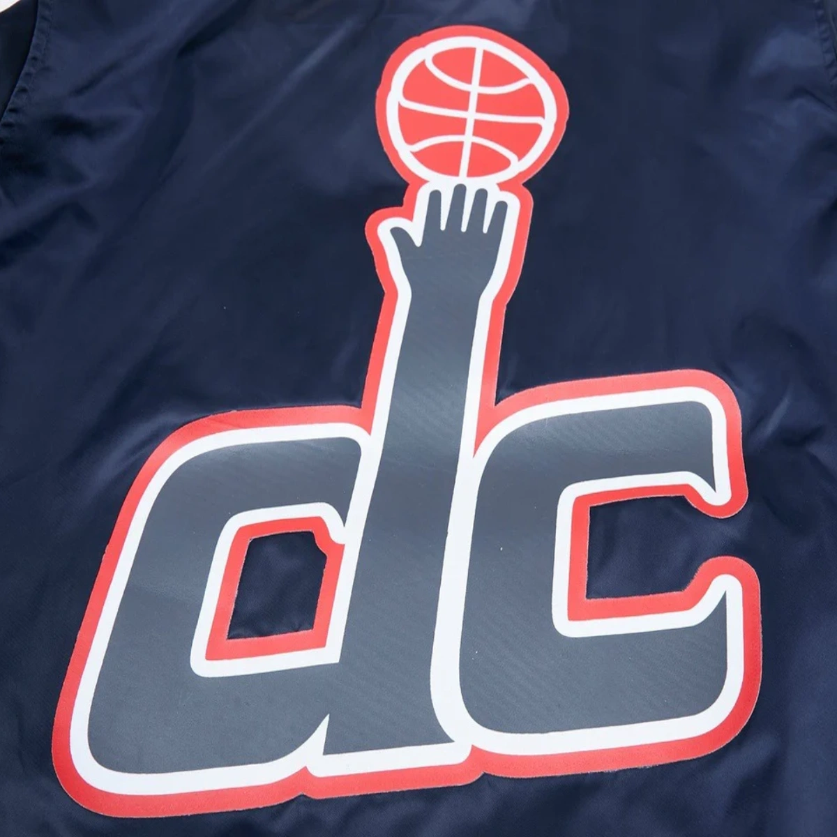 Washington wizards pro standard big logo navy satin varsity jacket 8