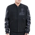 Washington Wizards Triple Black Wool/Leather Jacket