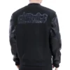 Washington wizards pro standard triple black wool and leather varsity jacket 4