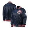 Washington wizards the diamond blue satin varsity jacket