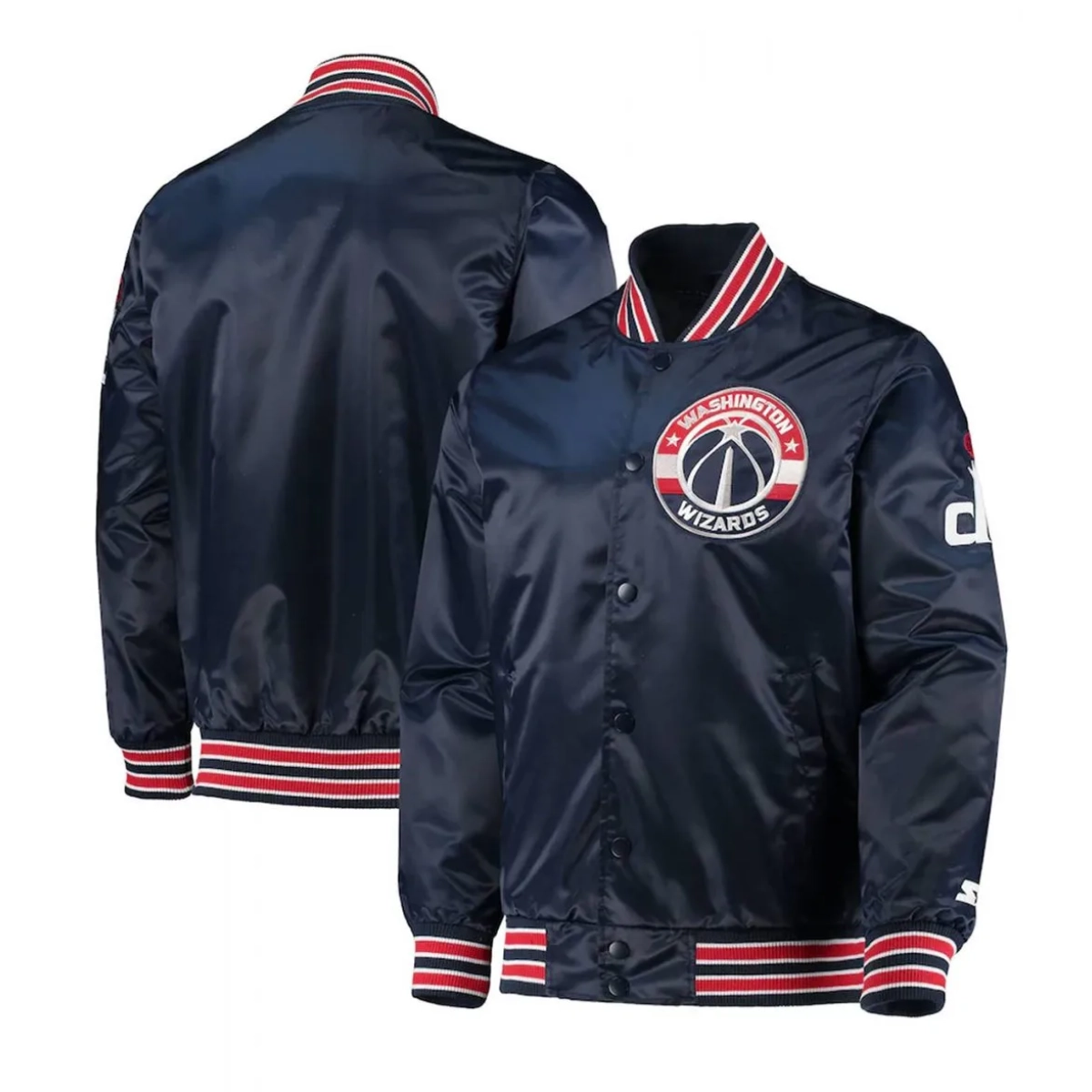 Washington wizards the diamond blue satin varsity jacket